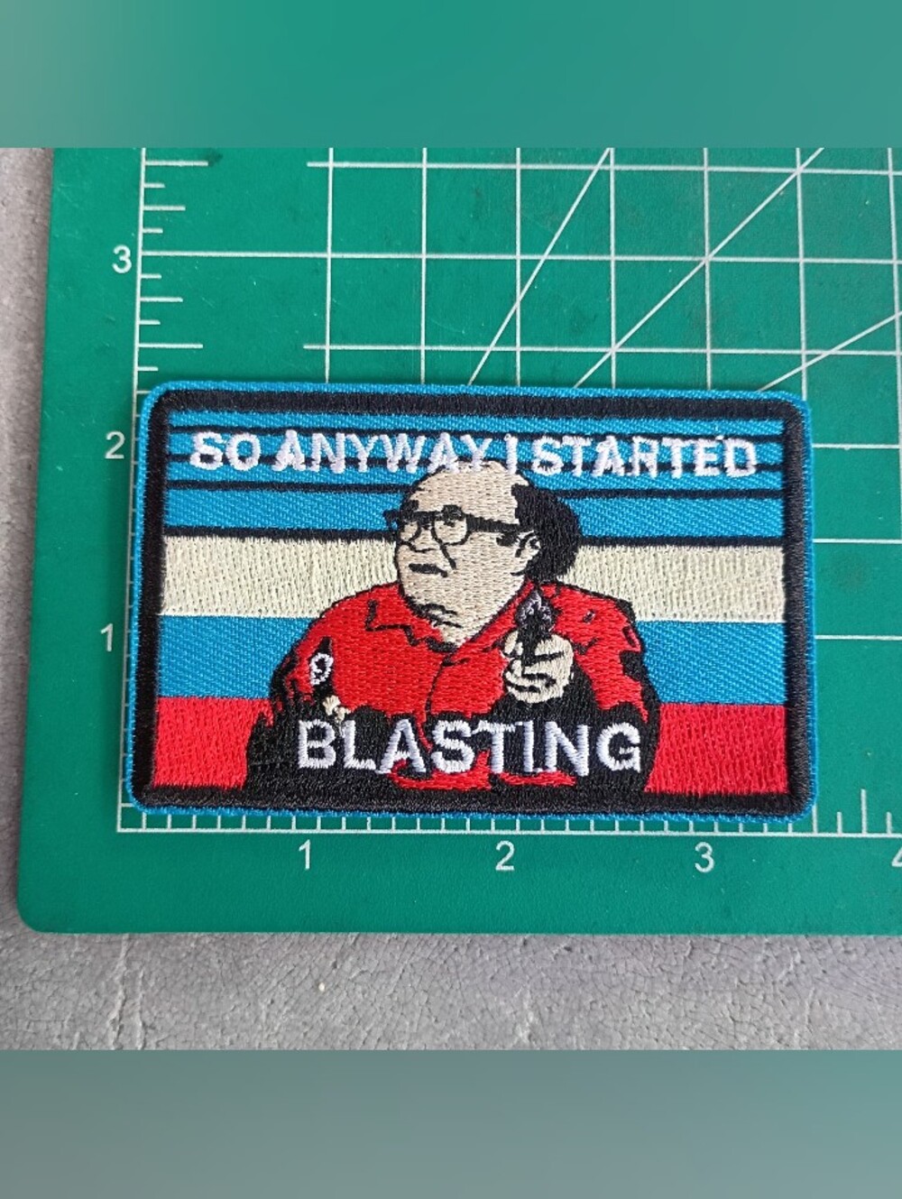 Funny Meme So Anyway I Started Blasting Iron On Patch